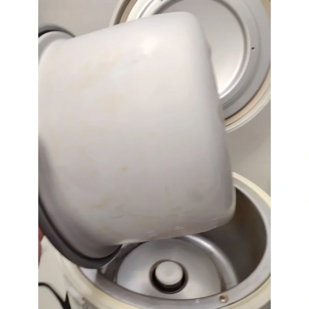 Vintage Zojirushi Rice Cooker 5 Cup NFR-1003 White Floral Spoon Holder Test Work